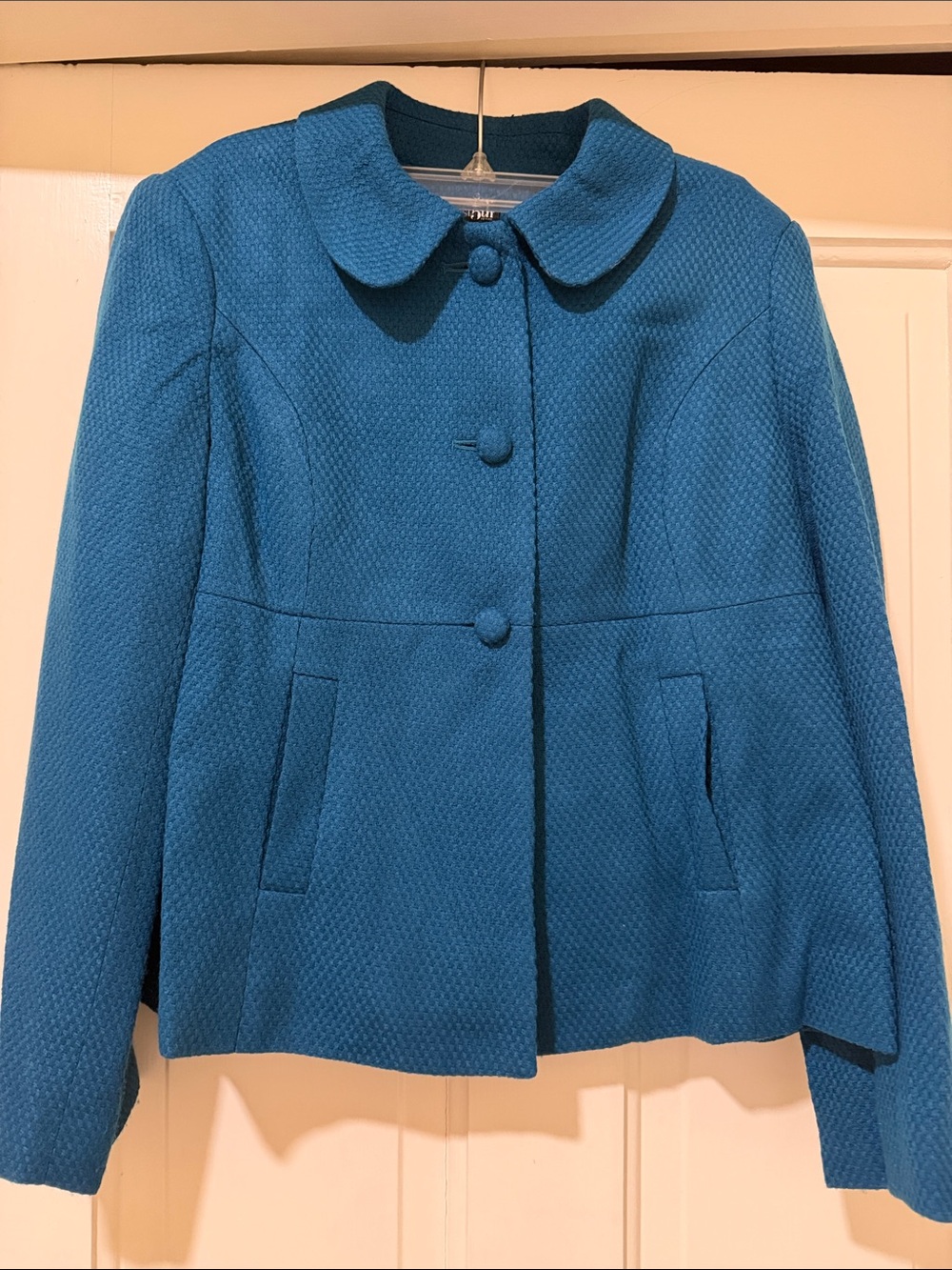 East 5th Teal Textured Button-Up Jacket
